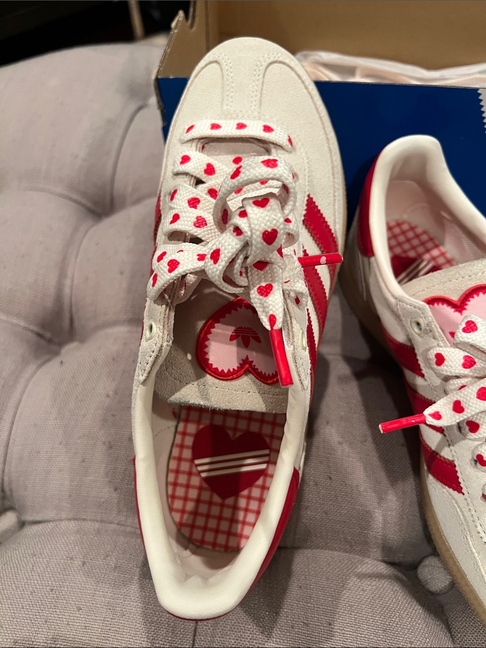 Adidas Handball Spezial valentines heart Sneakers sz 8 - Picture 5 of 12